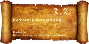 Kedves Konstantina névjegykártya